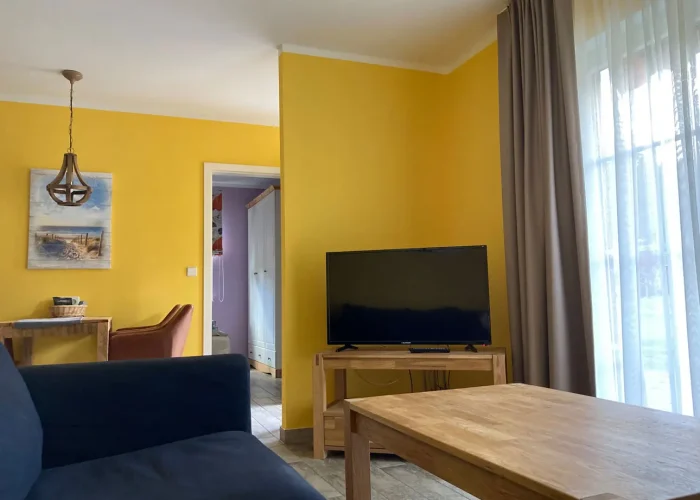 Ferienhaus Pirol Wohnzimmer Aussicht