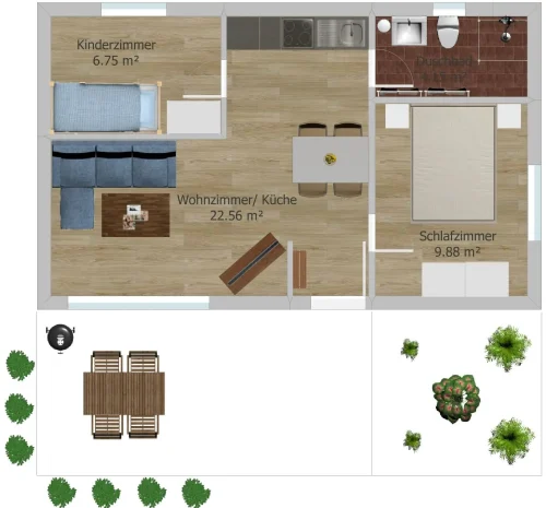 Grundriss Ferienhaus Pirol